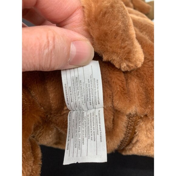 Fiesta Brown Moose 19" Peek a Boo Pillow Plush cream Pillow Moose Picture Zip Cl - Picture 7 of 11